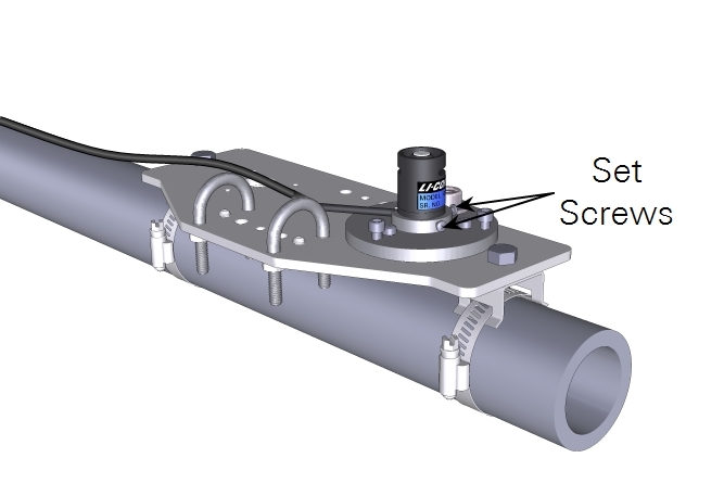 Light sensor mount set screws