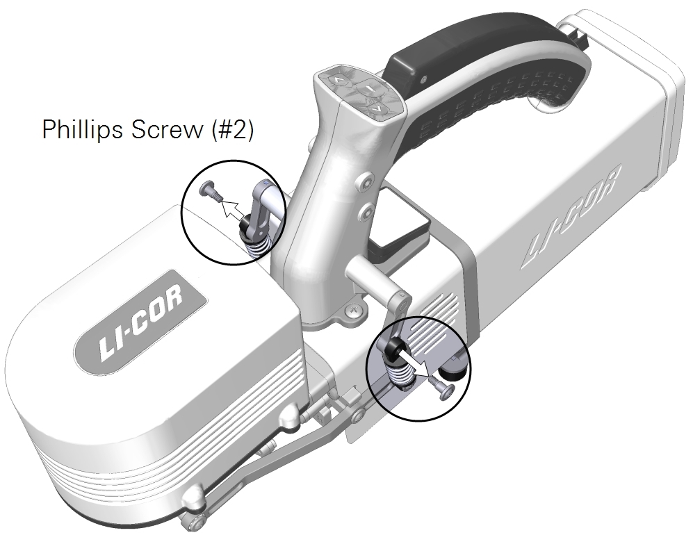 To remove a chamber, remove the two chamber latch screws using a #2 phillips screwdriver.