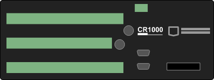 Representation of a Campbell Scientific CR1000 datalogger.